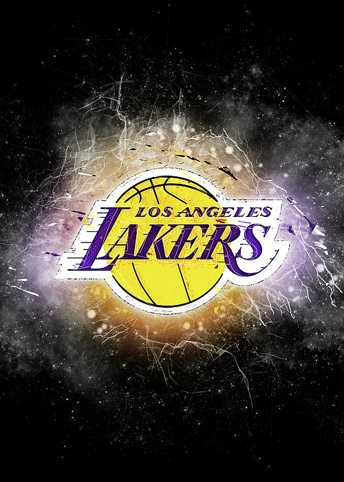 Basketball Lighting Los Angeles Lakers by Leith Huber