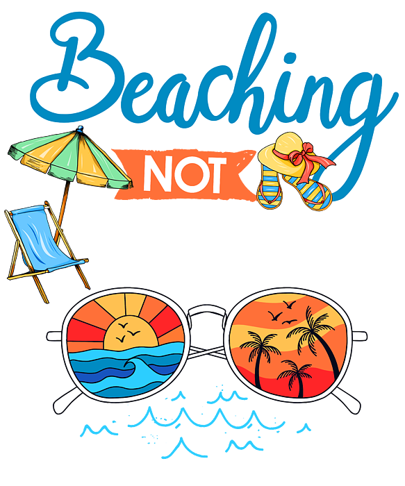 Beaching Not Teaching Funny Summer Holiday Teacher Greeting Card by Felix