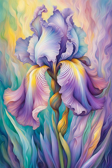 Pat Goltz - Bearded Iris Abstract
