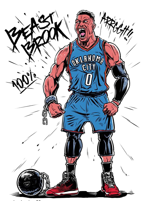 russell westbrook drawing