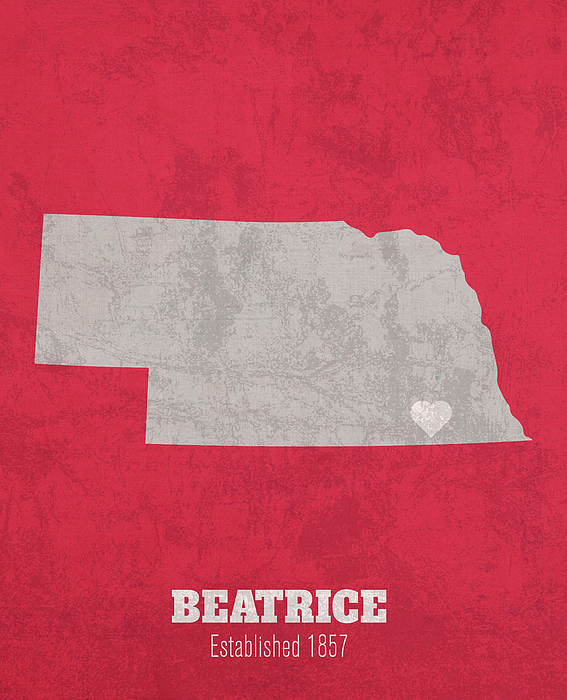 Beatrice Nebraska City Map Founded 1857 University of Nebraska