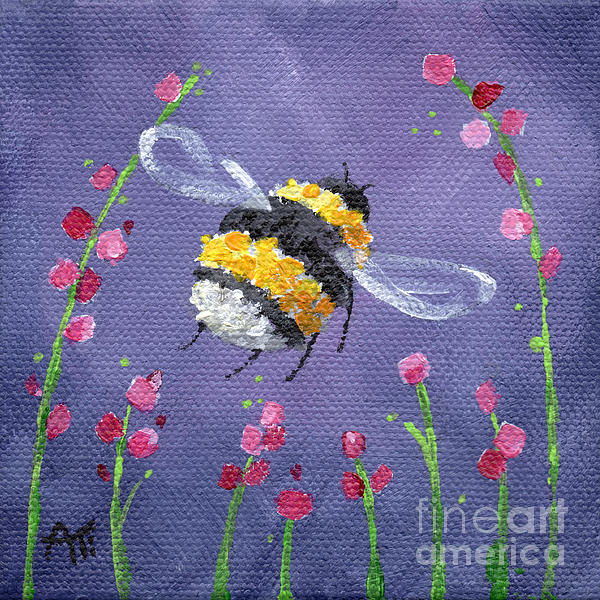 Bee's Knees - Bumblebee Painting Tote Bag by Annie Troe - Pixels