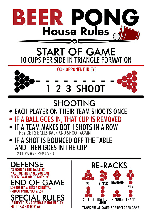 Beer Pong Rules Poster