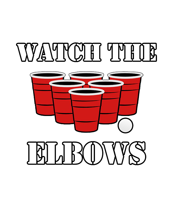 Beer Pong Watch The Elbows Drinking Games Sticker by Ellipsis Concepts