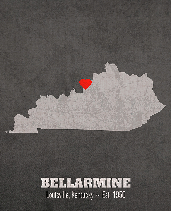 Bellarmine University Louisville Kentucky Founded Date Heart Map Fleece  Blanket by Design Turnpike - Instaprints