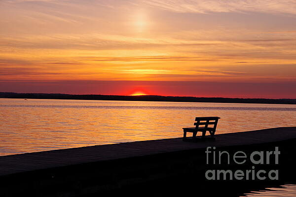 Scott Mason Photography - Bench Silhouette at Sunset in Voyageur