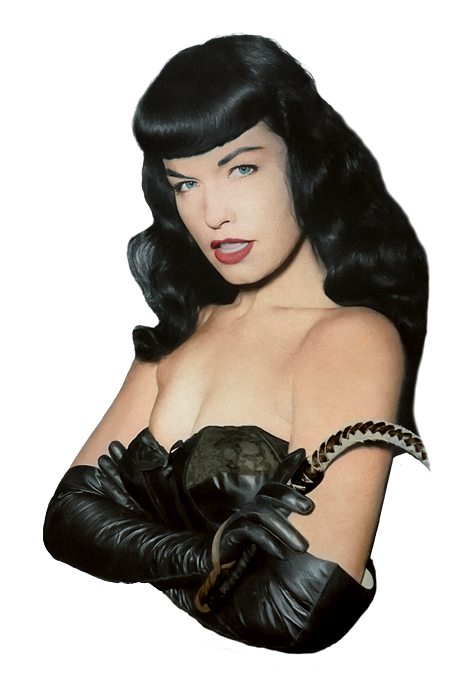 Bettie Page the Queen of Pin ups T-Shirt by Franchi Torres - Pixels Merch
