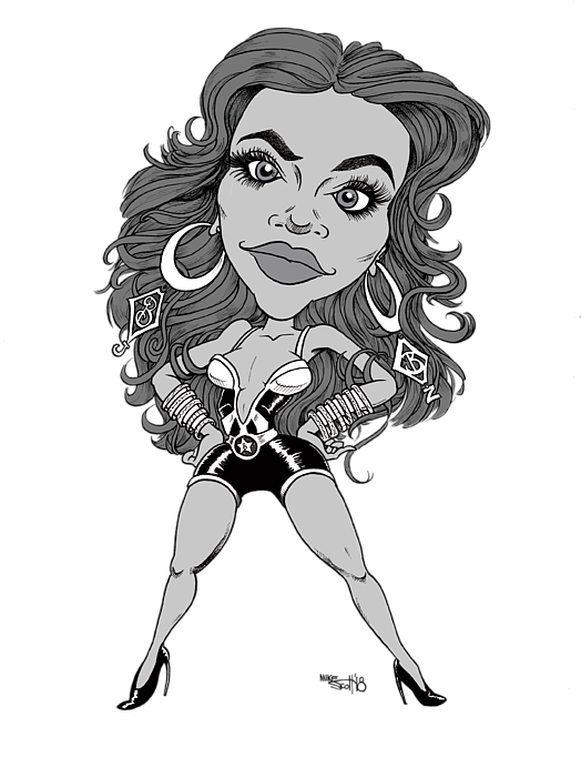 Beyonce 2016 with gray Sticker by Mike Scott - Fine Art America