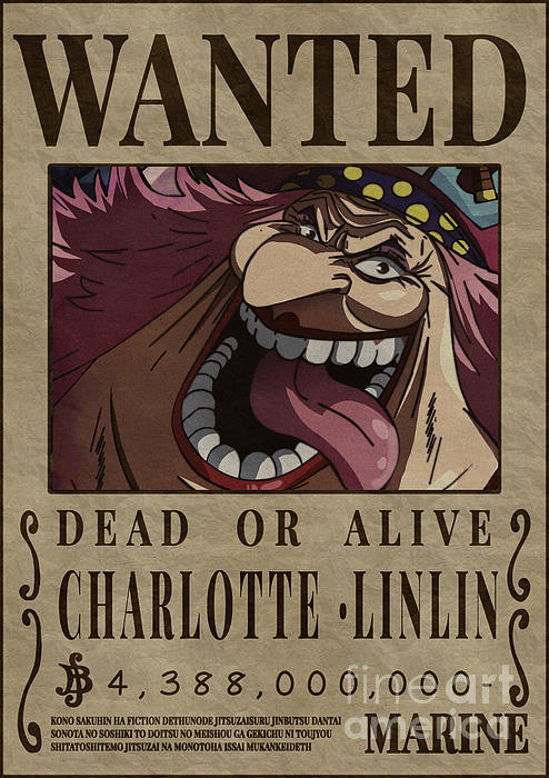 Charlotte Linlin Wanted One Piece Poster Big mom Bounty Art Board