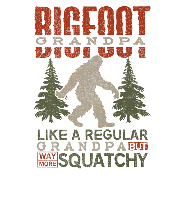 Bigfoot Grandpa T-Shirt Sasquatch Yeti Camping Gift Shirt Ceramic