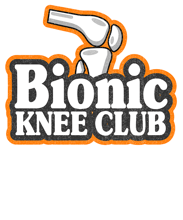 Bionic Knee Club Knee Replacement Surgery 70s Logo Throw Pillow