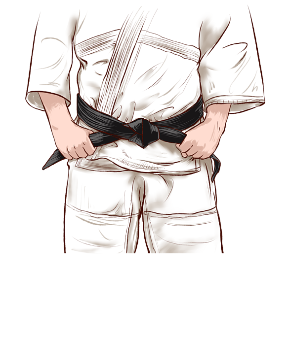 Black Looks Good on You Belt Grading Greeting Card Jiu 