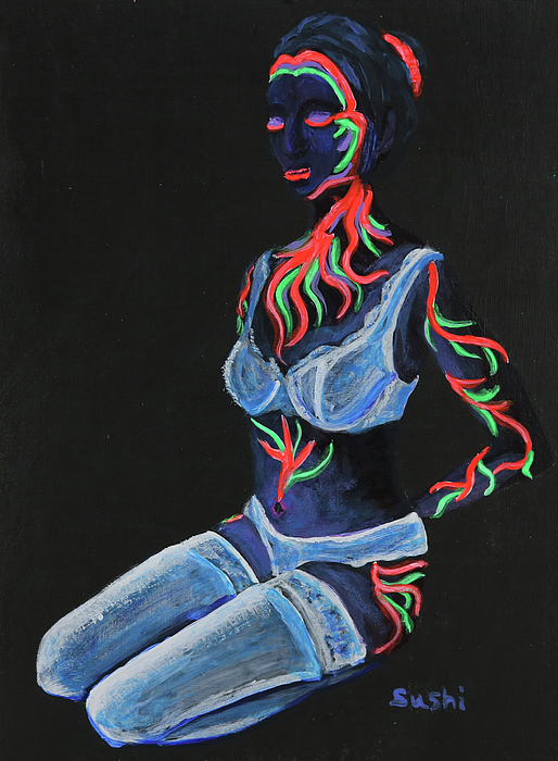 Blacklight and UV Paint Study 2 by Sushi Erotic