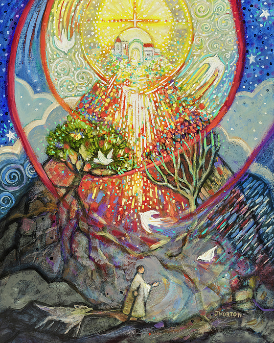 Blessed are the Poor in Spirit Greeting Card by Jen Norton