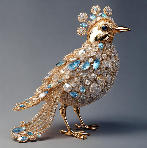 Emmie Norfolk - Bling Bird with Crown AI Generated Creation