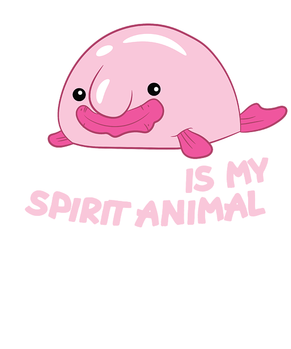Blobfish Is My Spirit Animal Funny Blobfish Meme Throw Pillow by