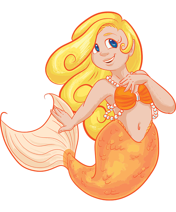 Blonde Cartoon Mermaid Comic Female Fictional Fish Girl Beach Towel by  Poster Frame Print Printed - Pixels