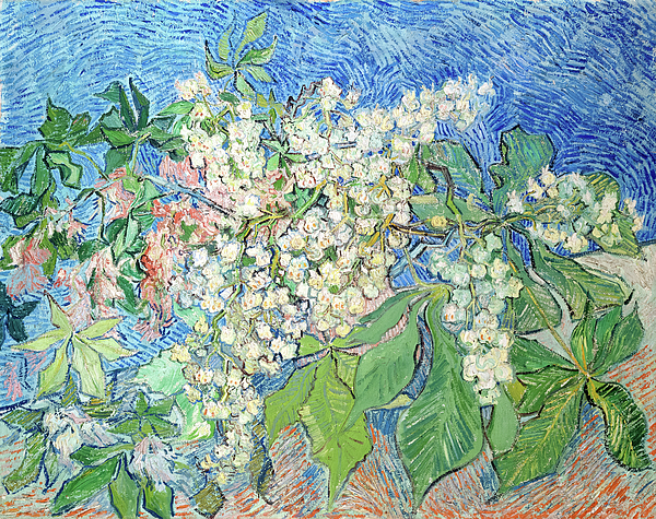 Blossoming Chestnut Branches by Vincent Van Gogh Laptop Shoulder Bag
