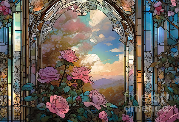 Inspire by Adriana - Blossoms of Stained Glass Roses
