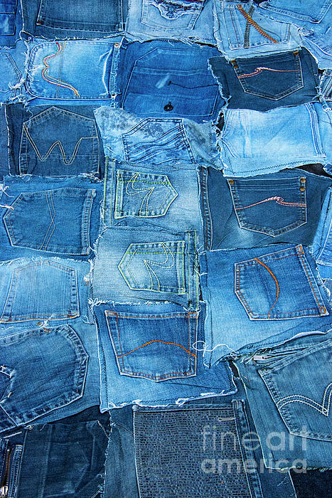 Blue Jean Patches Jigsaw Puzzle by Bob Phillips - Pixels