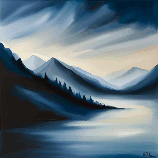Vicky Brago-Mitchell - Blue Mountain Misty Landscape 