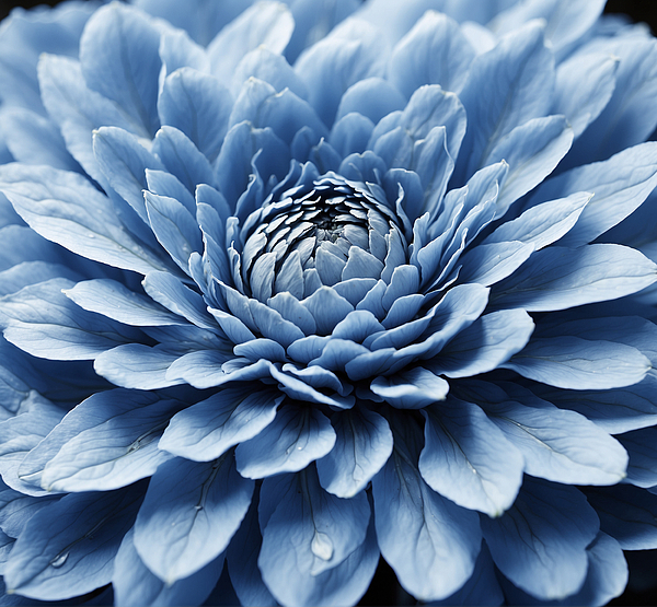 Sandi OReilly - Blue Mum Flower Close Up
