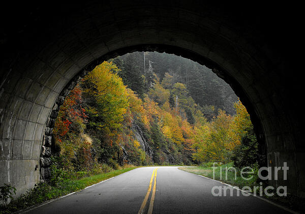 Cherished Moments - Blue Ridge Parkway Tunnel in Autumn