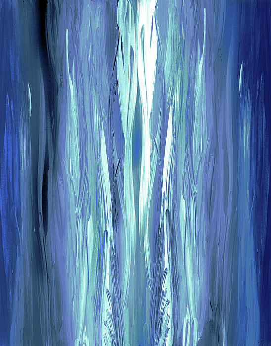 Irina Sztukowski - Blue Teal Light At The End Of The Tunnel Abstract Decor 