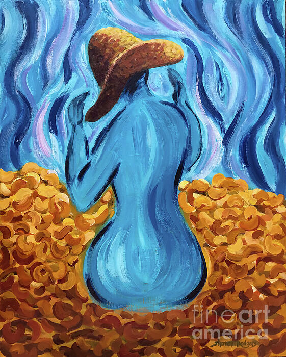 Sherrell Rodgers - Blue Woman in a Straw Hat