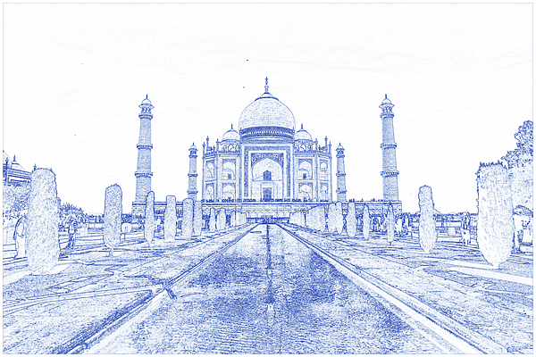 Taj Mahal drawing step by step easy | Pencil art step by step easy | Mustak  Drawing. - YouTube