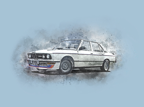 BMW E12 M535i Fleece Blanket by John Hamilton - Pixels