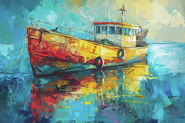 Boyan Dimitrov - Boat on sunset created with AI