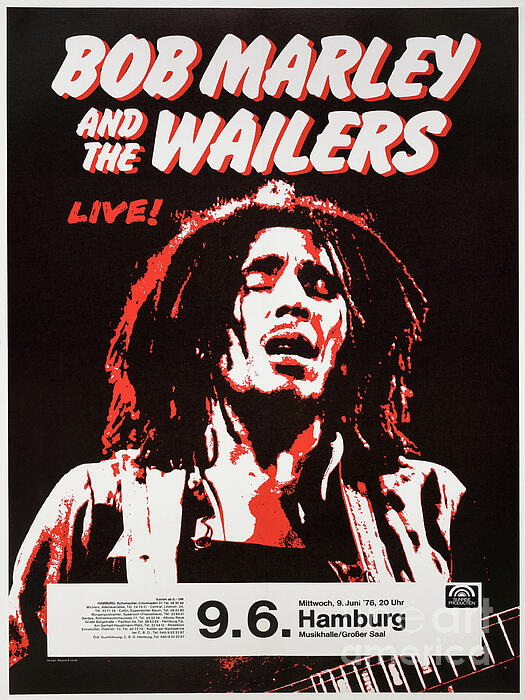 Bob Marley and The Wailers 1976 Concert Poster Jigsaw Puzzle