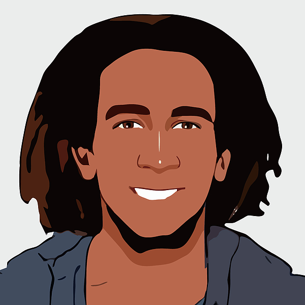 Bob Marley Cartoon Portrait 2 T-Shirt by Ahmad Nusyirwan - Pixels