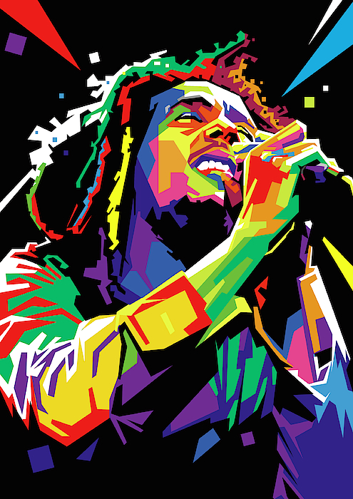Ahmad Nusyirwan - Bob Marley Wpap Pop Art