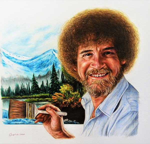 Bob Ross Face Mask for Sale by Cherise Foster