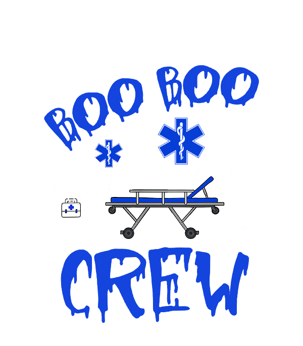 Boo Boo Crew Funny Ghost Ems Emt Paramedic Nurse Halloween Greeting Card By Ferdin Heela 0378