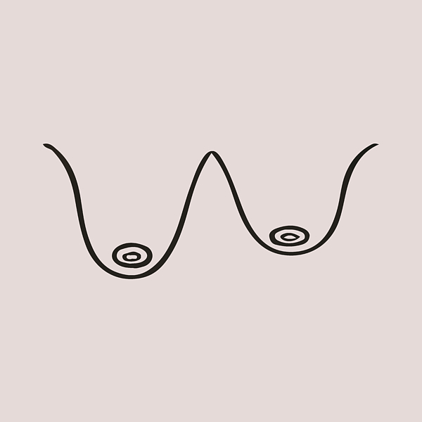 Boobs tits nude line art funny woman abstract breast drawing trendy poster  wall art home decor 2/10 Sticker by Mounir Khalfouf - Fine Art America
