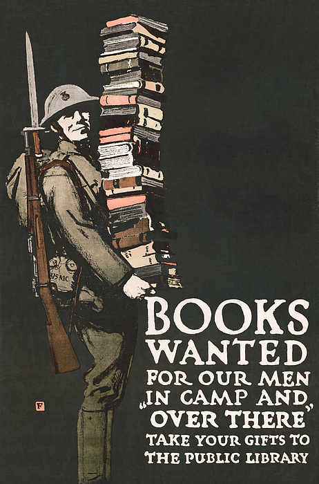 https://images.fineartamerica.com/images/artworkimages/medium/3/books-wanted-for-our-men-in-camp-ww1-book-drive-for-soldiers-war-is-hell-store.jpg