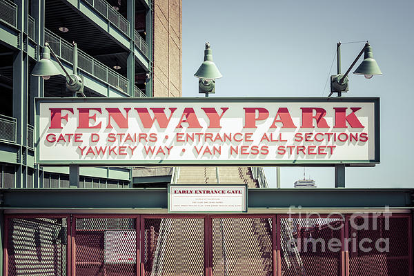 Fenway Park Street Sign Fenway Park Gate D Sign Fenway Park 