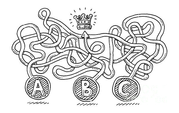 Black & White doodle snakes and ladders