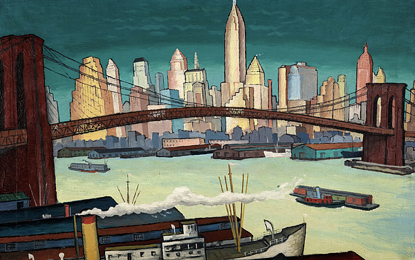 Brooklyn Bridge Coffee Mug by Glenn Coleman - Pixels