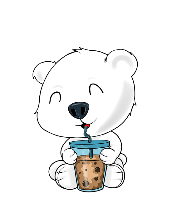 Bubble Tea Kawaii Polar Bear I Boba Tea Otaku Polar Bear Sticker by Maximus  Designs - Fine Art America