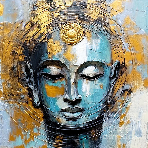 Buddha Boho wall art 3 Yoga Mat by Mark Ashkenazi - Fine Art America