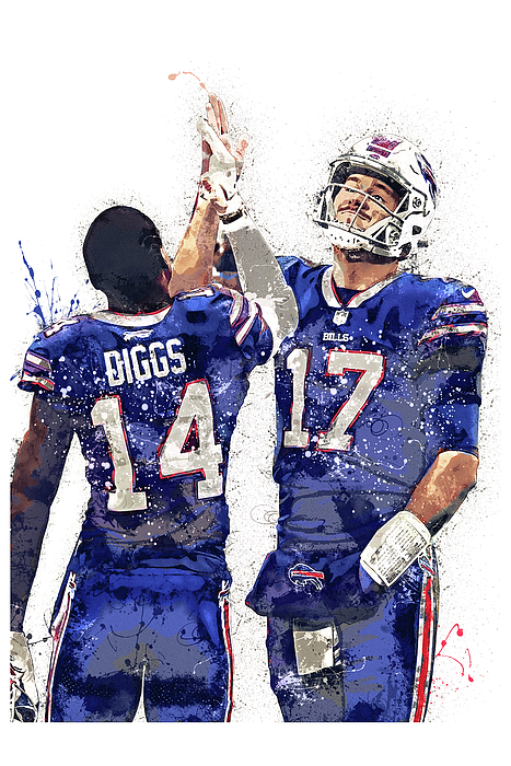 Buffalo Bills Jersey Poster Print Personalized Any NAME and 