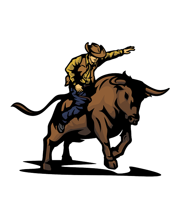 Bull Riding Sports Rider Cowboy Rodeo Country Gift Kids T-Shirt