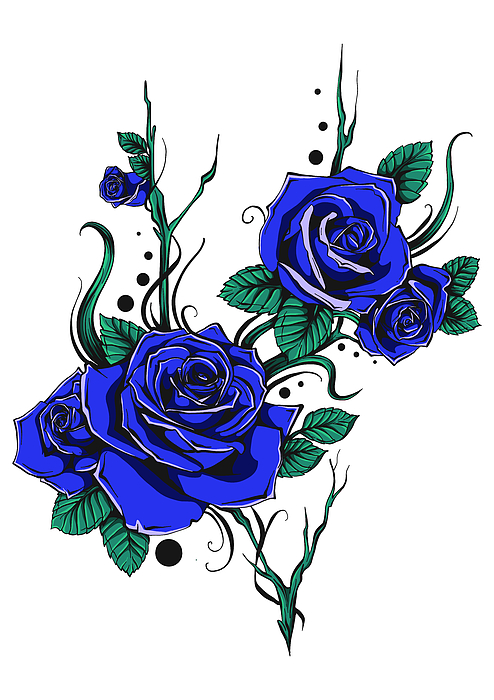 blue rose :) | my tattoo contribution to the one year annive… | Flickr