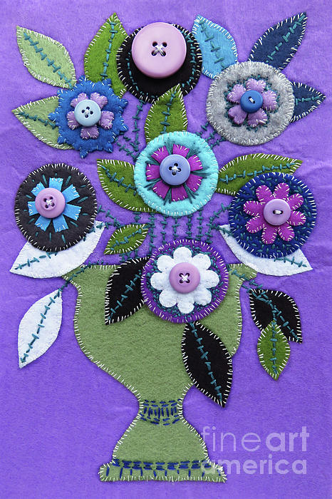 Button Flower Bouquet 3 Yoga Mat by Amy E Fraser - Amy E Fraser