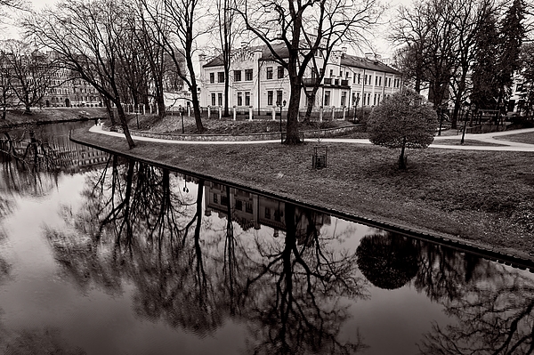 Jouko Lehto - By the canal. 4. Riga 2024 bw