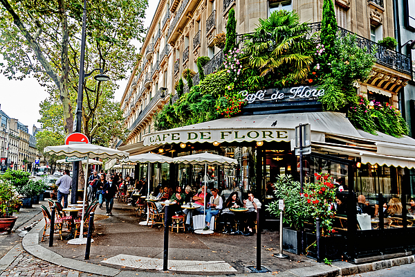 Cafe De Flore Framed Art Prints for Sale - Fine Art America